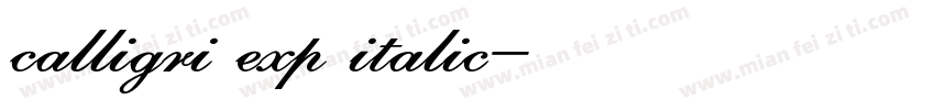 calligri exp italic字体转换